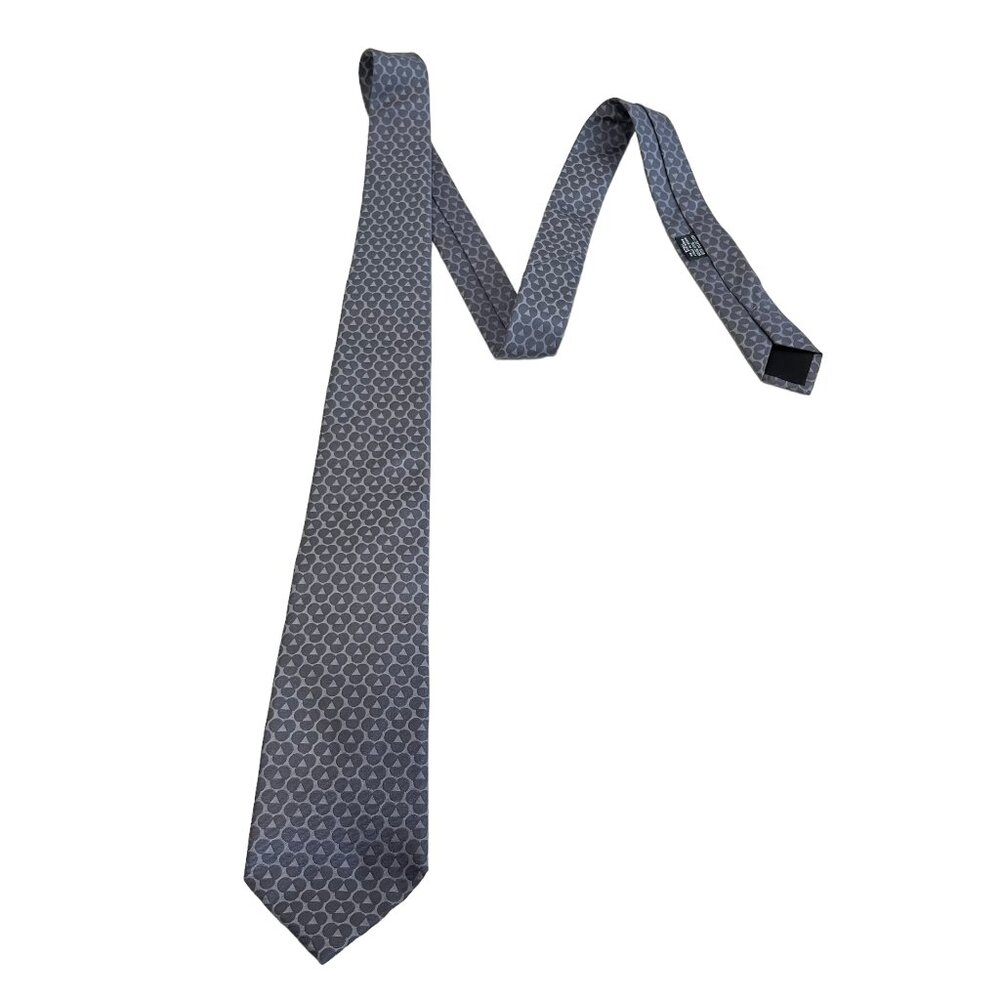 Marc Jacobs tie necktie gray circular design 100% silk